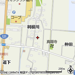 福島県喜多方市塩川町小府根利根川周辺の地図