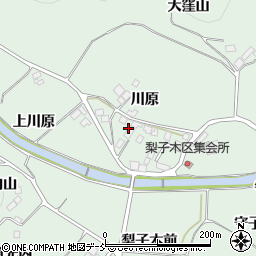 福島県二本松市油井川原周辺の地図