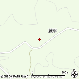福島県伊達郡川俣町山木屋蕨平周辺の地図