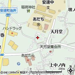 福島県二本松市油井田向周辺の地図