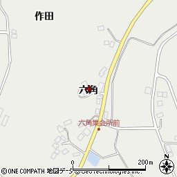 福島県二本松市小沢（六角）周辺の地図