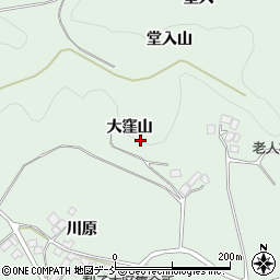 福島県二本松市油井大窪山周辺の地図