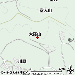 福島県二本松市油井（大窪山）周辺の地図