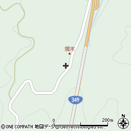 福島県川俣町（伊達郡）大綱木（下境木）周辺の地図