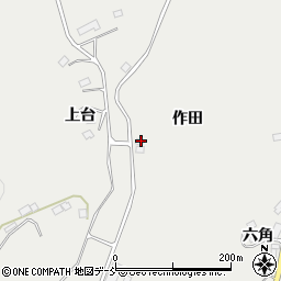 福島県二本松市小沢（作田）周辺の地図