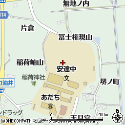 福島県二本松市油井堺町山周辺の地図