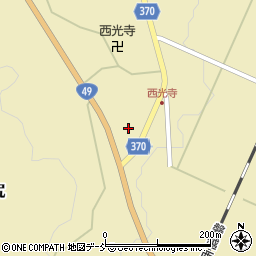 福島県耶麻郡西会津町上野尻江向周辺の地図