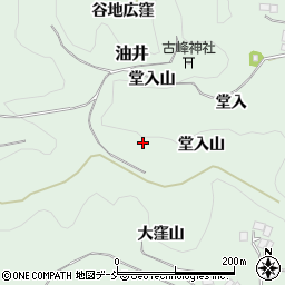 福島県二本松市油井堂入山周辺の地図