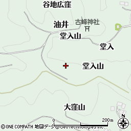 福島県二本松市油井（堂入山）周辺の地図