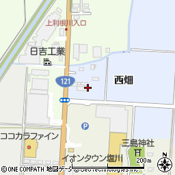 福島県喜多方市塩川町三吉西畑周辺の地図