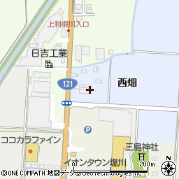 福島県喜多方市塩川町三吉（西畑）周辺の地図
