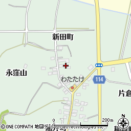 福島県二本松市油井新田町周辺の地図