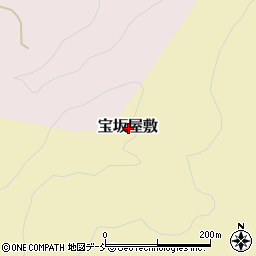福島県耶麻郡西会津町宝坂大字屋敷周辺の地図