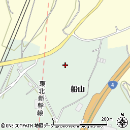 福島県二本松市油井船山周辺の地図