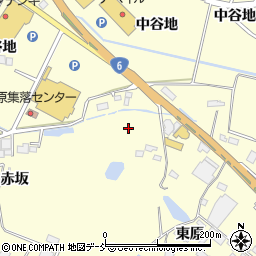 福島県南相馬市原町区北原赤坂周辺の地図