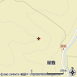 福島県西会津町（耶麻郡）宝坂大字屋敷（滝ノ上）周辺の地図