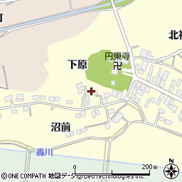 福島県二本松市渋川下原周辺の地図