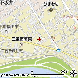 新潟県三条市三竹周辺の地図