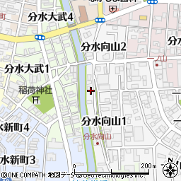 新潟県燕市分水向山周辺の地図