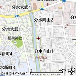 新潟県燕市分水向山周辺の地図
