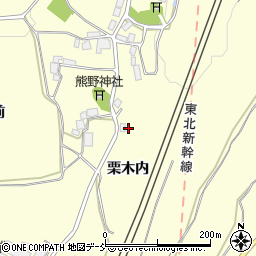 福島県二本松市渋川栗木内周辺の地図