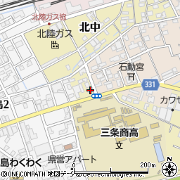 新潟県三条市北中3-18周辺の地図