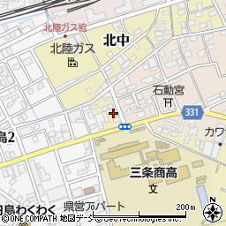 新潟県三条市北中3-14周辺の地図