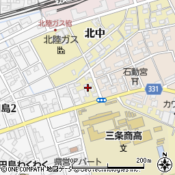新潟県三条市北中3周辺の地図