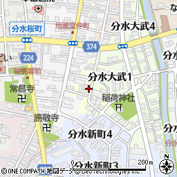 新潟県燕市分水栄町周辺の地図