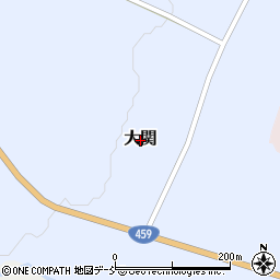 福島県二本松市大関周辺の地図