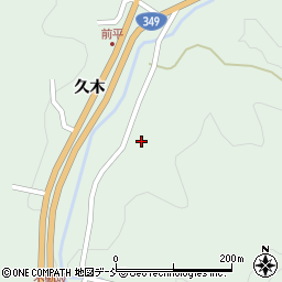 福島県伊達郡川俣町大綱木椚平周辺の地図