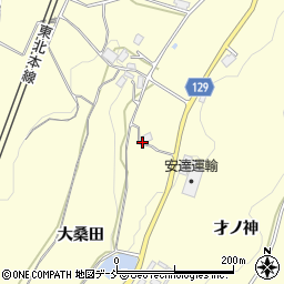 福島県二本松市渋川大桑田周辺の地図