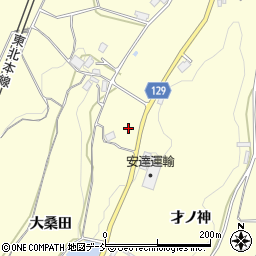 福島県二本松市渋川新大桑田周辺の地図
