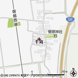 福島県喜多方市豊川町一井千苅138周辺の地図