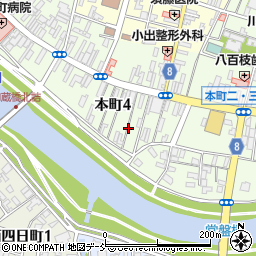 新潟県三条市本町周辺の地図