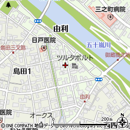 新潟県三条市由利周辺の地図
