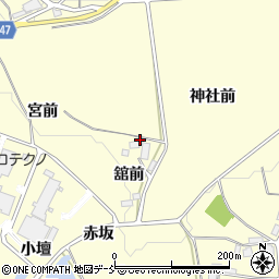福島県二本松市渋川（舘前）周辺の地図