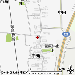 福島県喜多方市豊川町一井千苅152周辺の地図