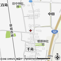 福島県喜多方市豊川町一井千苅周辺の地図