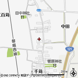 福島県喜多方市豊川町一井千苅166周辺の地図