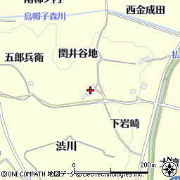 福島県二本松市渋川（閏井谷地）周辺の地図