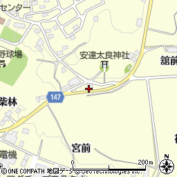 福島県二本松市渋川宮前周辺の地図