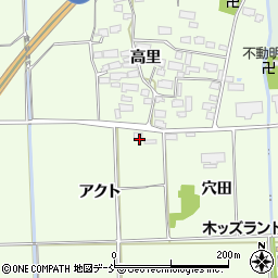 福島県喜多方市豊川町高堂太（アクト）周辺の地図