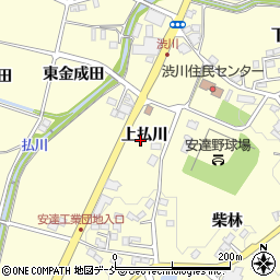 福島県二本松市渋川上払川周辺の地図