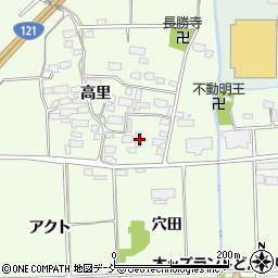 福島県喜多方市豊川町高堂太高里1145-1周辺の地図