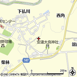 福島県二本松市渋川宮久保周辺の地図