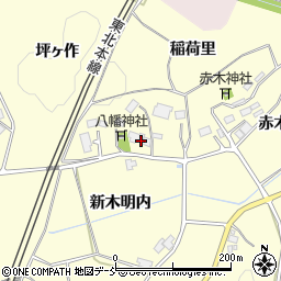 福島県二本松市渋川木明内周辺の地図