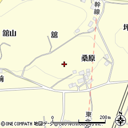 福島県二本松市渋川桑原周辺の地図