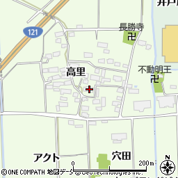 福島県喜多方市豊川町高堂太高里1105周辺の地図