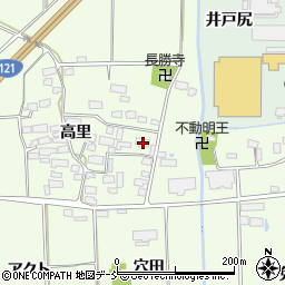 福島県喜多方市豊川町高堂太高里1100周辺の地図